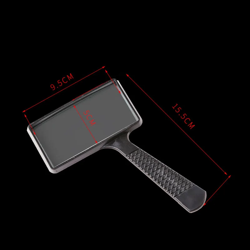 Прямоугольное ручное увеличительное стекло 275 мм 10 кратное увеличение