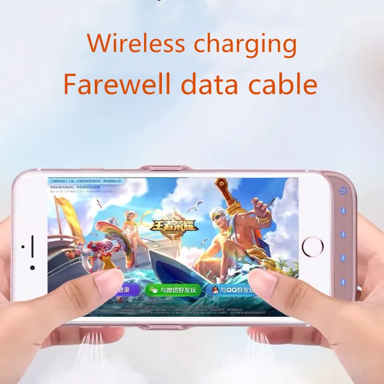 Горячая 10000 мАч батарея зарядное устройство чехол для iphone 6 6s 7 8 плюс Power Bank 6S Plus