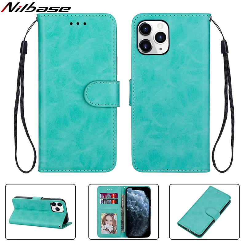 

Luxury Leather Wallet Case For iPhone 11 12 13Pro Max XS Max XR 7 8 6 6S Plus SE 2020 5 5s Ultra Thin Flip Strong Magnetic Cover