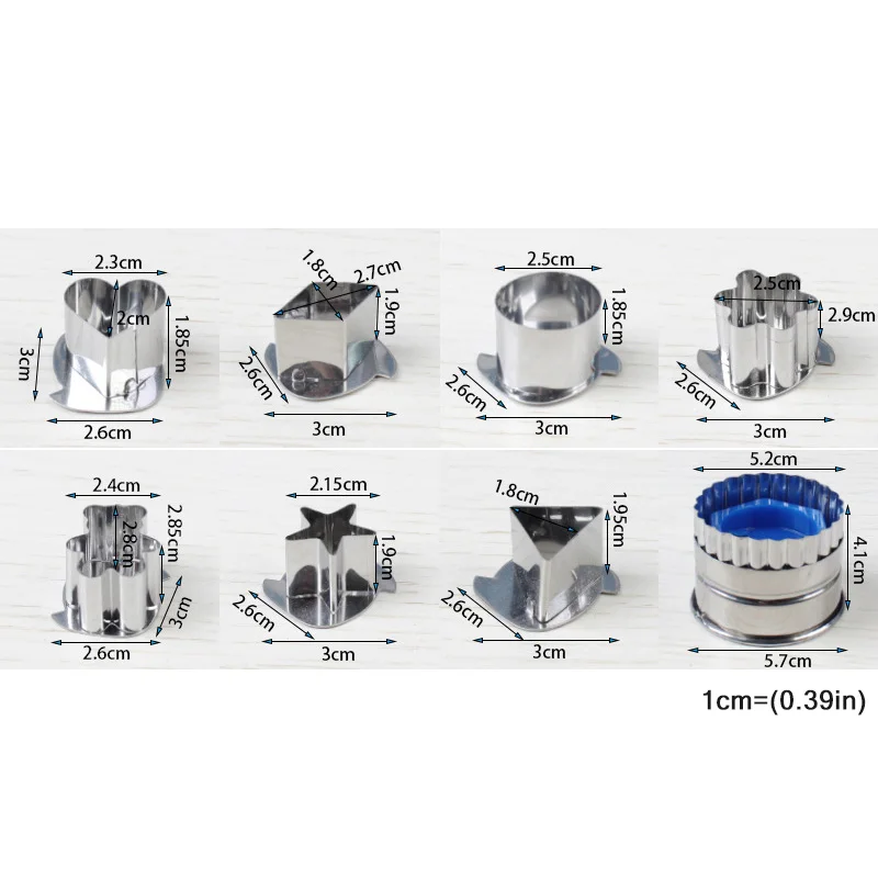 7 шт. вырубка пряник приготовления торт печенье пирожные резак фрукты овощи форма