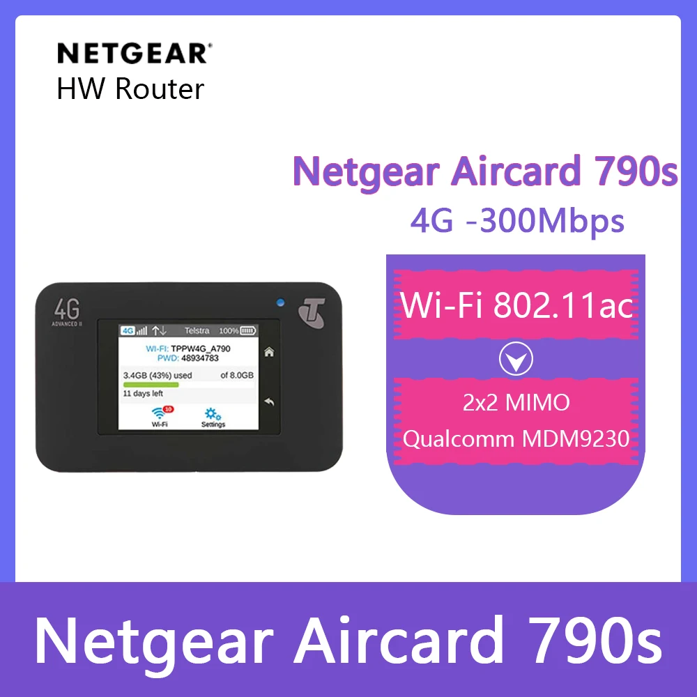 Разблокированная Мобильная точка доступа Netgear Aircard 790s (AC790S) 300 Мбит/с Cat 6 4G Wi-Fi