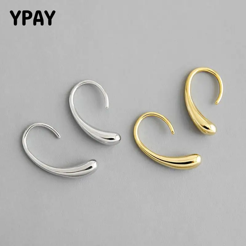 YPAY 100% Real 925 Sterling Silver Earring Korea INS Teardrop/Water drop/Raindrop Dangle Earrings For Women Fine Jewelry YME566 | Украшения