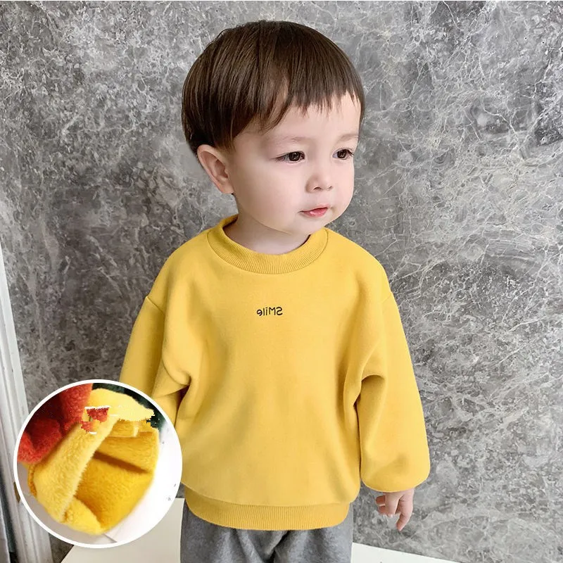 Повседневные толстовки для мальчиков свитшот с улыбающимся принтом маленьких