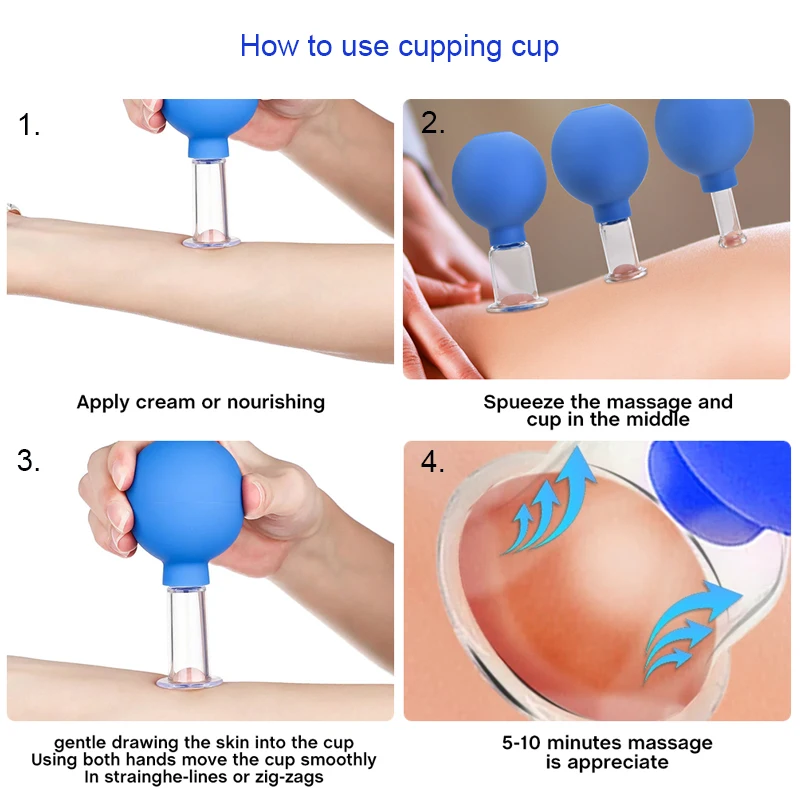 

Suction Body Massage Cupping Glasses Cupping Cups Vacuum Massage Body Cups Cans Facial Beauty Skin Care Tools Health Care