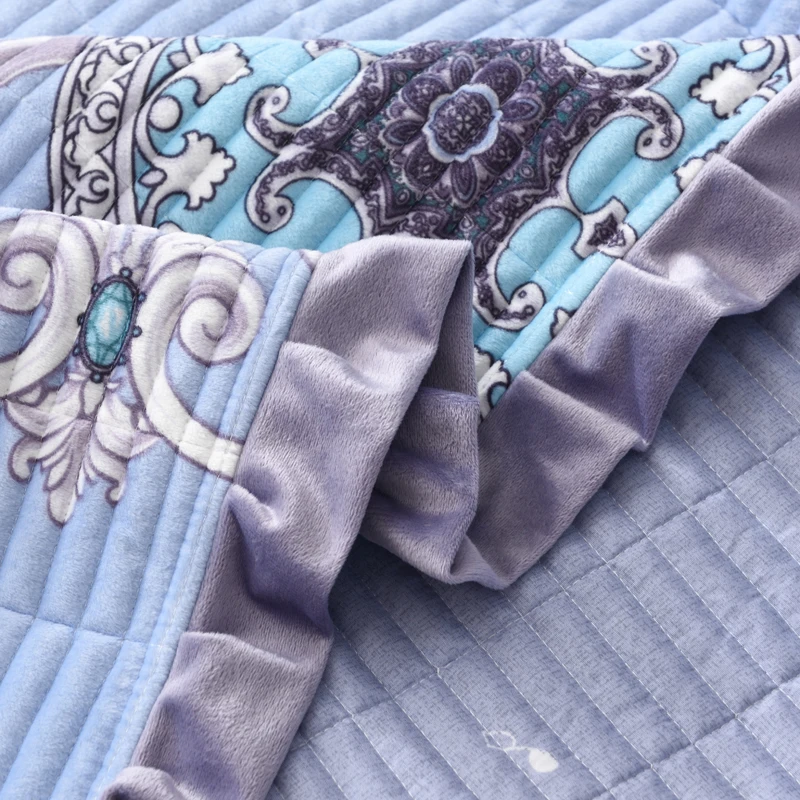 Новинка 2019 плотное теплое бархатное покрывало с кристаллами наволочки 2/3 шт.