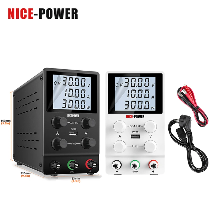 

Laboratory Power Supply 60V 5A Regulated Lab Bench Source Adjustable 30V 10A Voltage Regulator Stabilizer Switching Power Supply