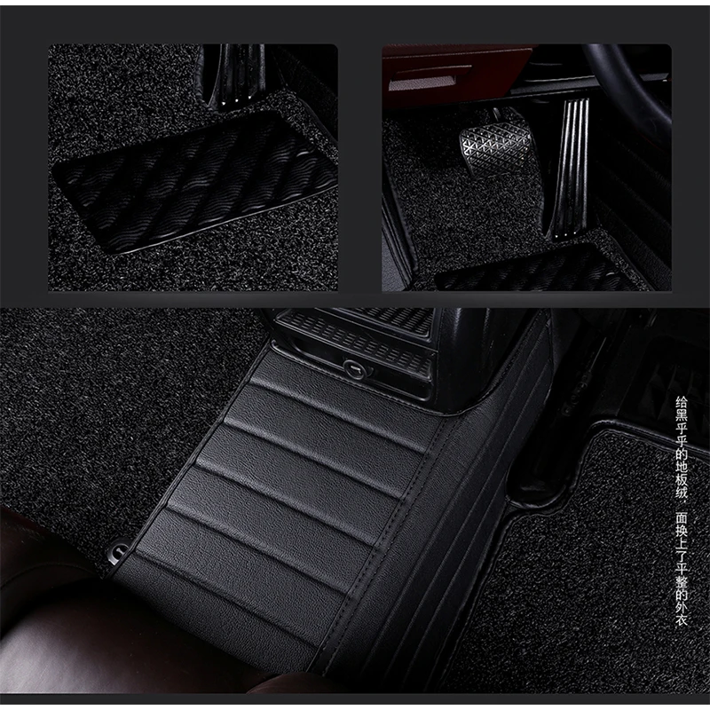 

ZHOUSHENGLEE Custom leather car floor mats For Acura MDX RDX ZDX RL TL ILX TLX CDX car accessories AUTO sticker foot mats