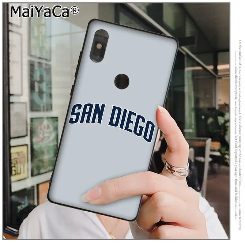 MaiYaCa San Diego Padres High Quality Phone Case for xiaomi mi 6 8 se note2 3 mix2 redmi 5 5plus note 4 case | Мобильные телефоны и