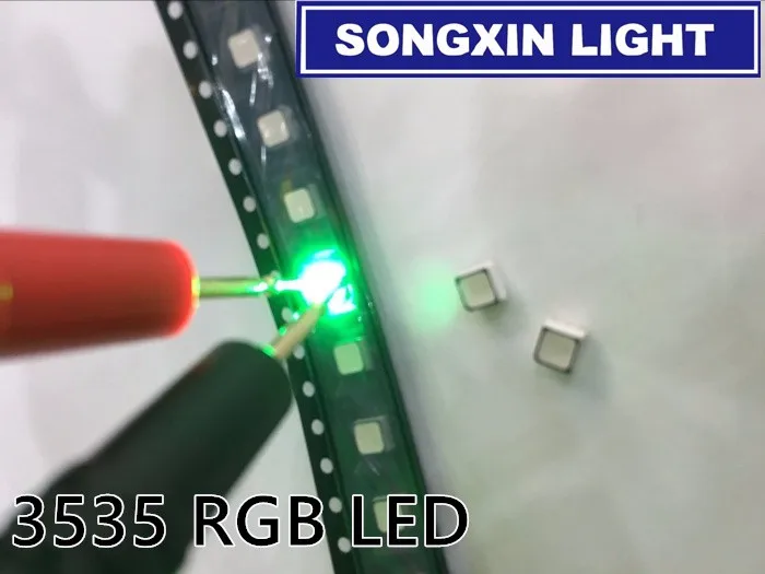 100 шт. smd СВЕТОДИОДНЫЙ led rgb PLCC6 3-в-1 SMD LED полноцветсветодиодный 3535 RGB 3-чиповый