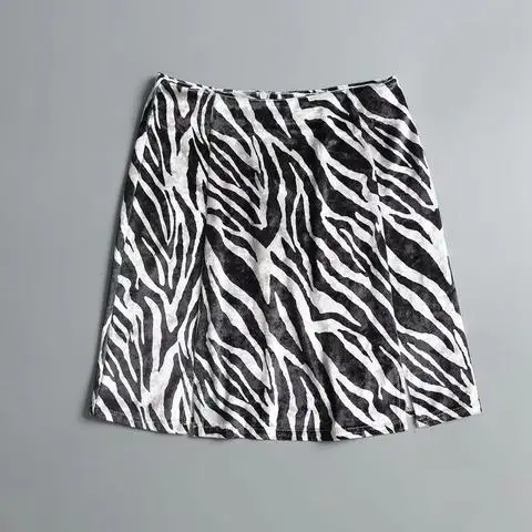 

Female Skirt Zebra-Stripe Print High Waist Package Hip Skirt Short Dress For Summer Autumn S/M/L/XL Shorts Female Women's Shorts