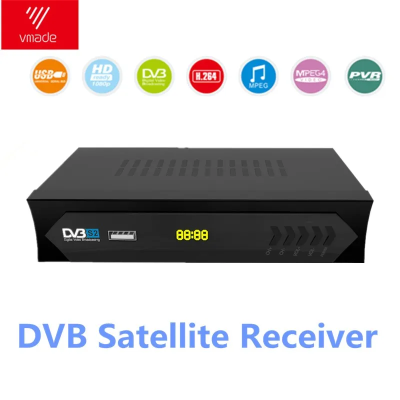 Vmade DVB S2 M5 Full HD цифровой спутниковый ресивер MPEG-2/4 H.264 HD 1080p телеприставка DVB S2 спутниковый ресивер Поддержка CCCAM