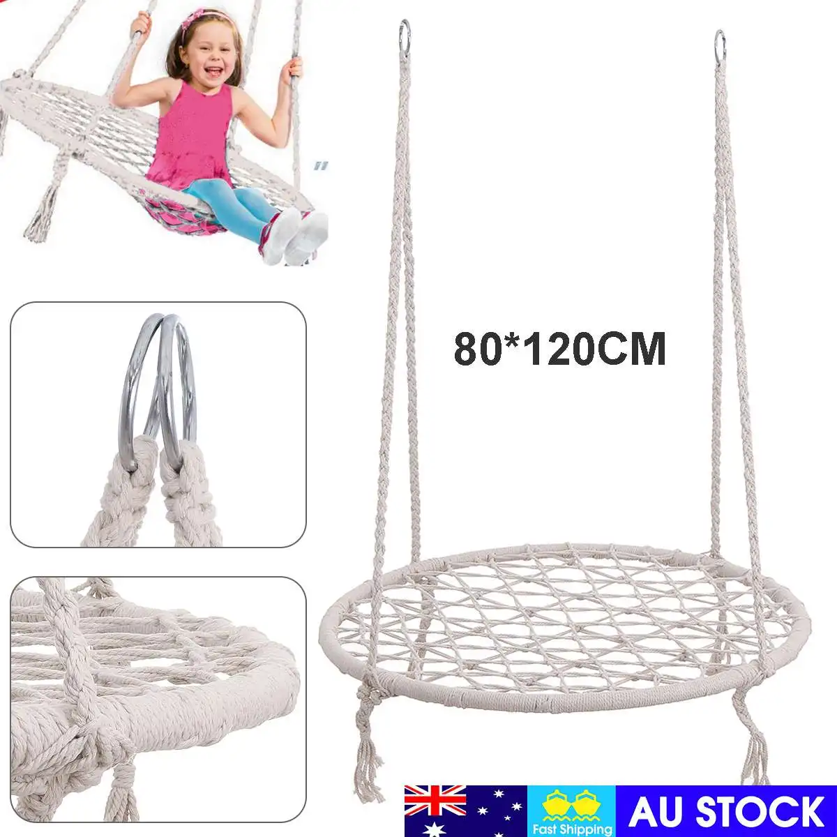 Детские круглые гнезда Качели Крытый и открытый вешалка детская сетка веревка