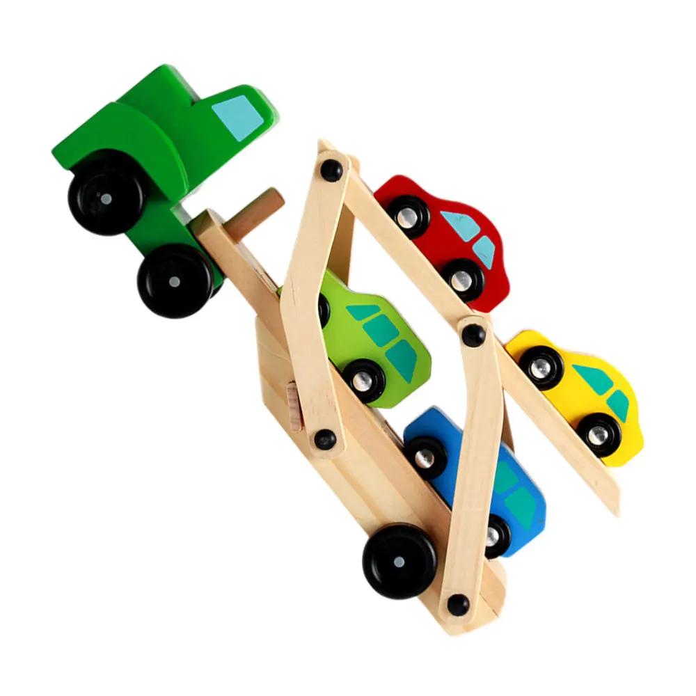 1 набор деревянная двухслойная несущая игрушка погрузчик креативная забавная