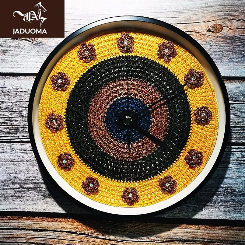 

JADUOMA 3D Wall Clock Handmade 35cm Silent Movement Wall Watch Original Design Clock Quartz Metal Duvar Saati For Home Decor