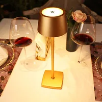 Luxuary Rechargeable Bar Table Light Touch Sensor Cafe Restaurant Dinner Desktop Lamp Bedroom Bedside Table Stand Night Light