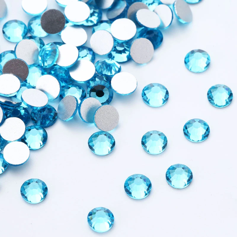 SS3 SS30 озеро с синими стразами для ногтей 3d зеркальная стеклянная СТРАЗА не