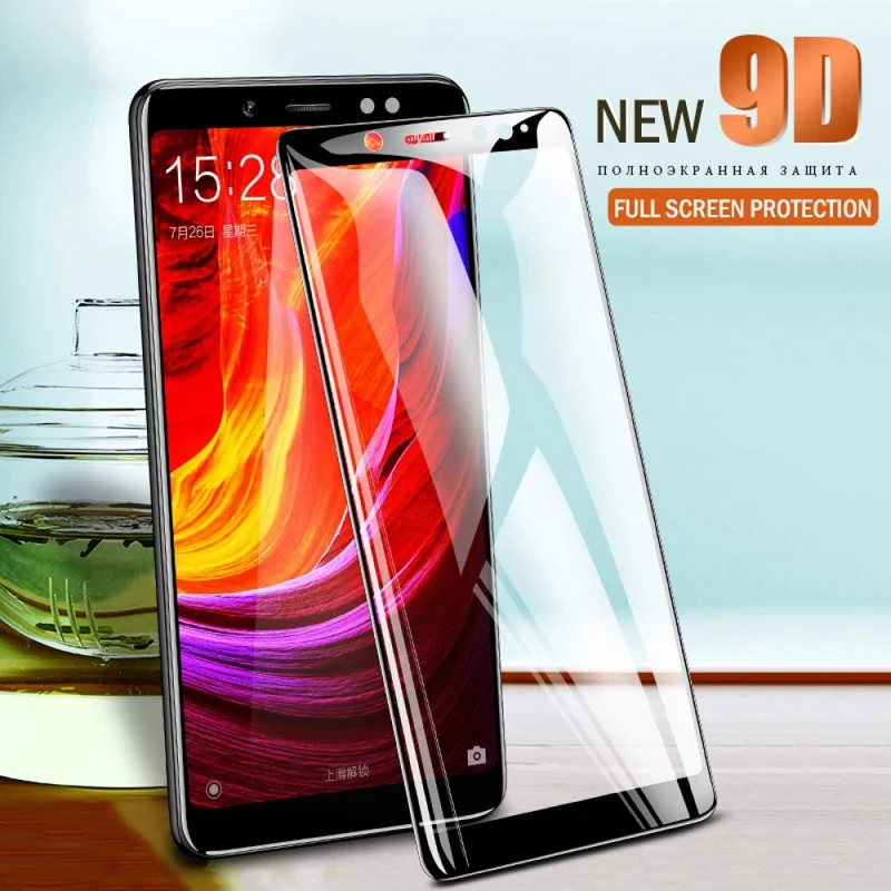 9D полное покрытие закаленное стекло для Xiaomi Redmi Note 7 Pro 5 6A Plus Mi A2 Lite 8 9 6 Защитная