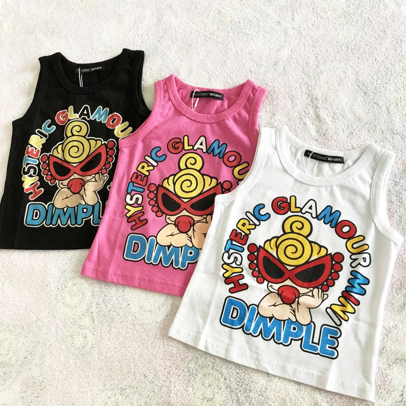 

Летняя детская футболка без рукавов; Enfant Garcon; Футболка для мальчиков и девочек; 3 цвета