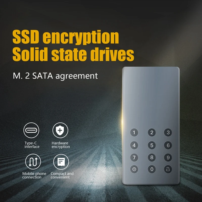 SSD Тип C цифровое шифрование M.2 твердотельный жесткий диск AES Супер-скорость для MAC