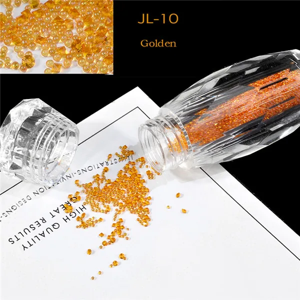 JL-10 3D блестящие украшения для ногтей Мини Бисер "икра" наклейка для ногтей дно Алмазная дрель прозрачные микро украшения для ногтей TSLM2 - Цвет: JL-10