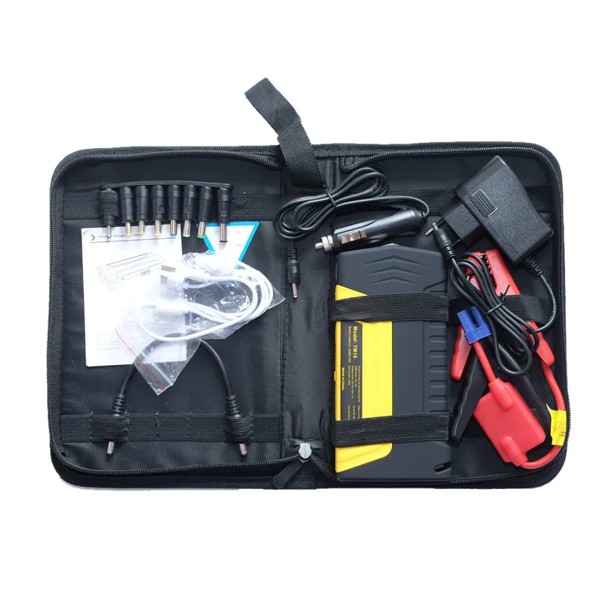 Портативный автомобильный пусковой блок питания Аварийный автоматический пусковой стартер автомобильный пусковой блок аккумуляторной батареи Автомобильный пусковой стартер - Цвет: cloth bag packing B