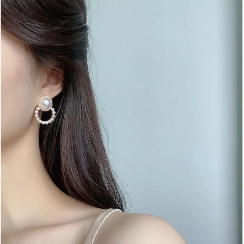 Элегантные и элегантные серьги с подвесками для девушек круглые из сетчатого