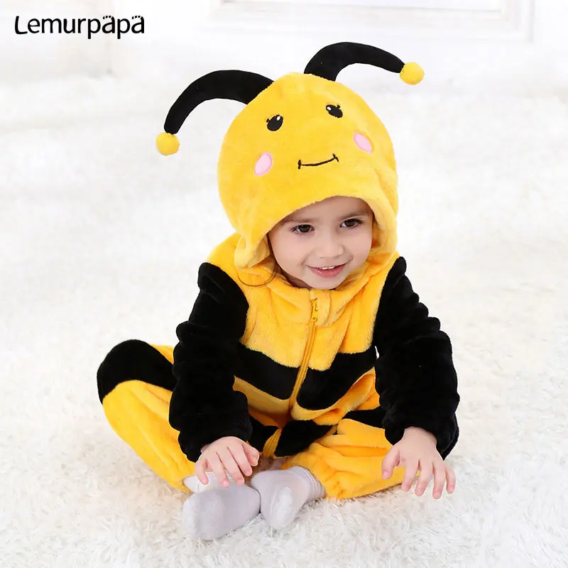 Одежда для малышей комбинезон с животными Забавный милый костюм героями