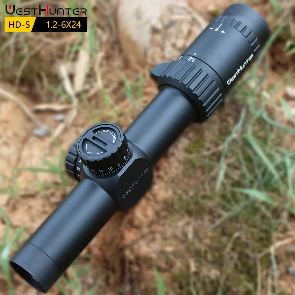 Охотничий компактный прицел WestHunter HD-S 1 2-6X24 тактический Mil Dot оптическая винтовка