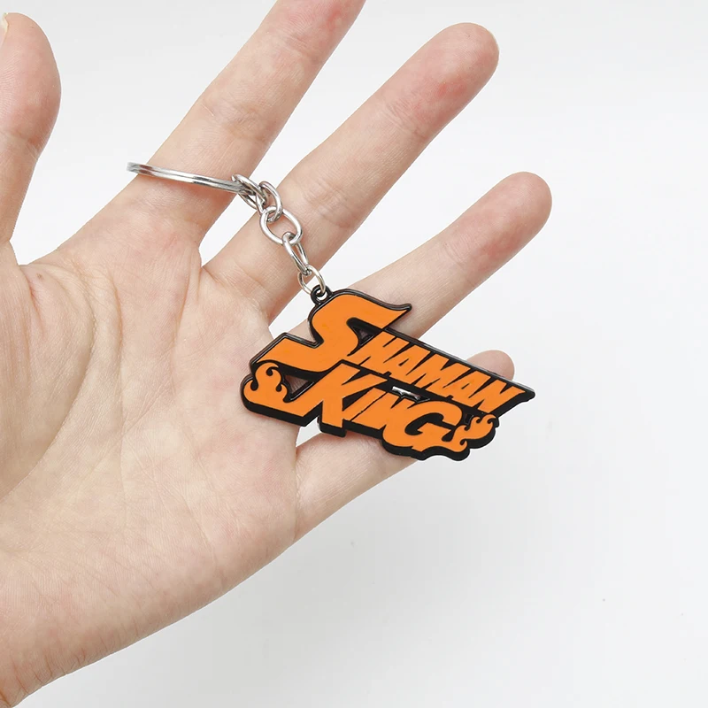

Classic Anime SHAMAN KING Pendant Keychain Keyring Key Holder Black Red Letter Chain Ring Holder Bag Jewelry Gift Wholesale