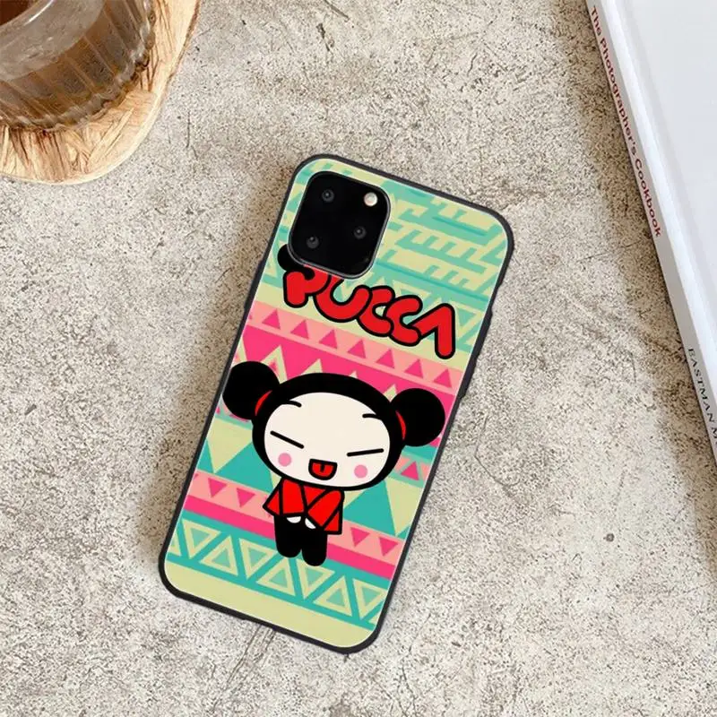 

Black Soft Silicone Pucca Phone Case For Iphone 6 6s 7 8 Plus XR X XS XSmax 11 12 Pro Mini Max
