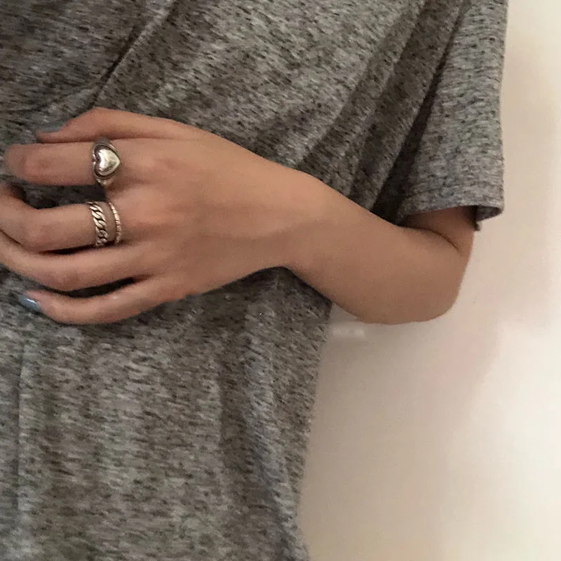 Кольцо AOMU Двухслойное открытое в Корейском стиле женское двухслойная цепочка
