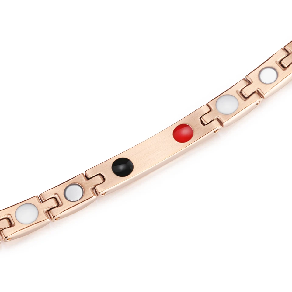 Модные полированные браслеты RainSo для магнитной терапии женщин и мужчин