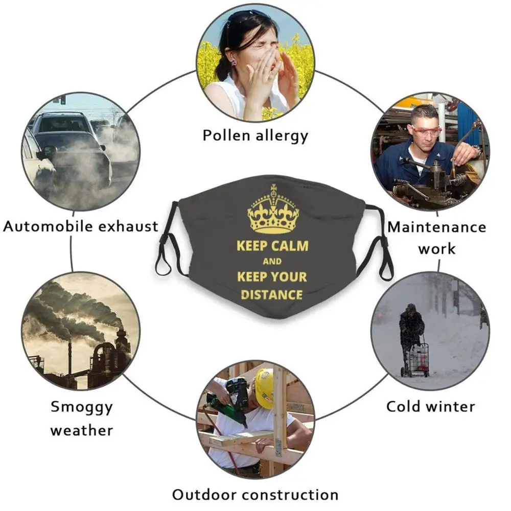 

Keep Calm And Keep Your Distance Adult Kids Reusable Pm2.5 Filter Mask Keep Calm And Keep Your Distance Social Distancing Keep