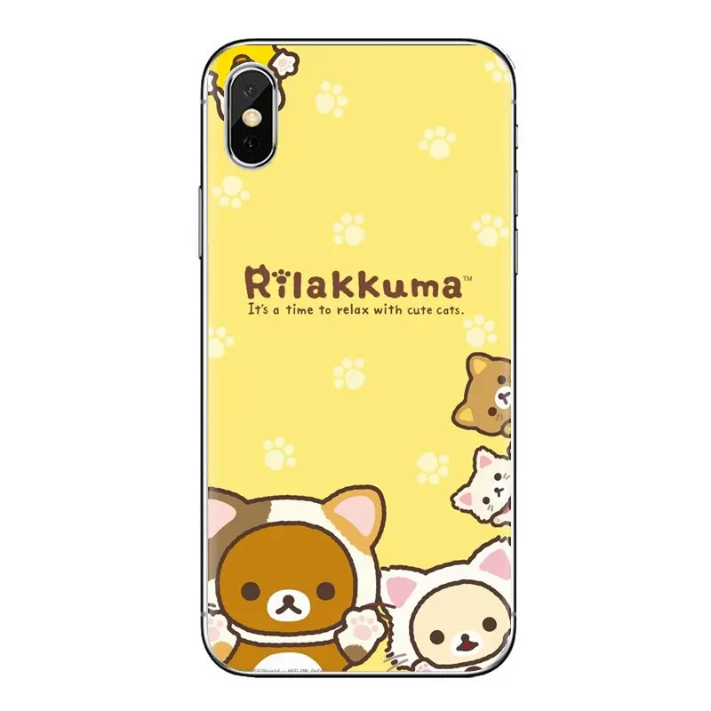 TPU Case Rilakkuma cat wallpaper for phone For iPhone XS Max XR X 4 4S 5 5S 5C SE 6 6S 7 8 Plus Samsung Galaxy J1 J3 J5 J7 A3 A5 |