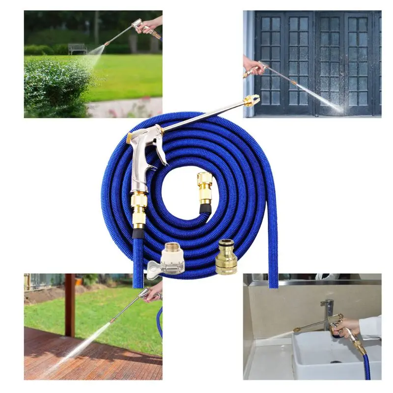 

Wearable Garden Watering Hose 3 Times Expandable High Pressure Wash Water Hose