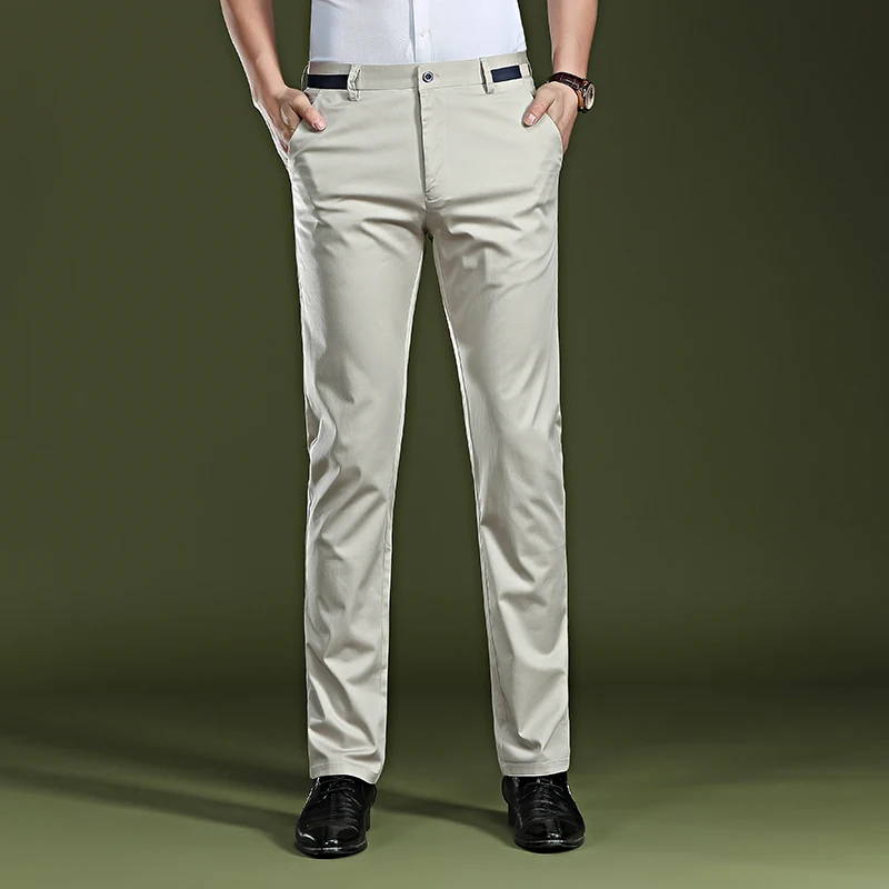 

Summer and autumn 2021 new style thin high-waist loose straight-leg casual pants business casual straight-leg men's trousers