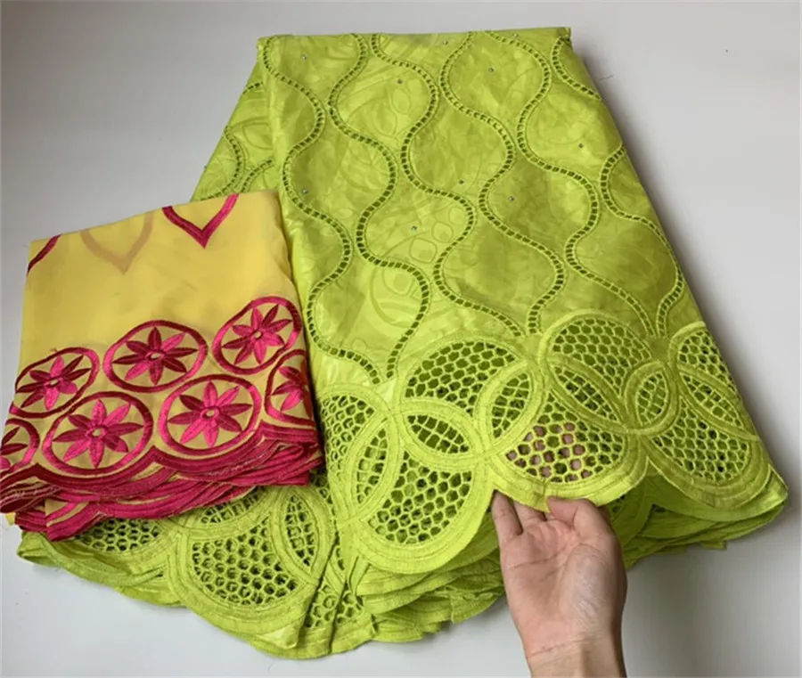 7 ярдов нигерийская кружевная ткань 2020 Высококачественная Африканская