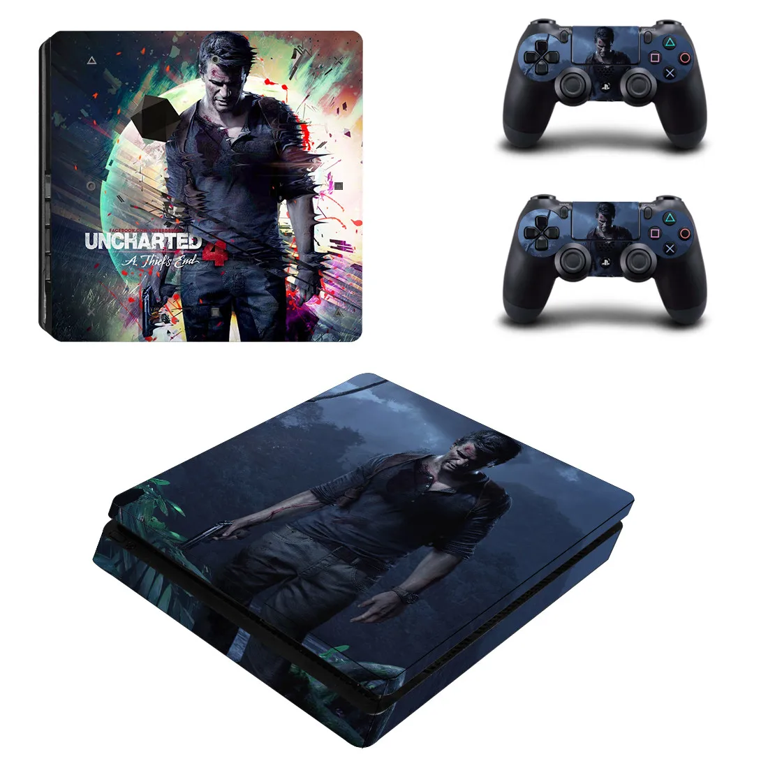 Uncharted 4 PS4 тонкая наклейка s Play station Тонкая виниловая Pegatinas для playstation Slim консоль и