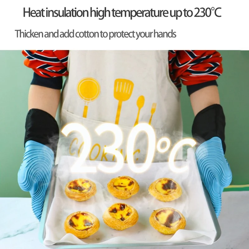 

Силиконовые термостойкие перчатки + 2 держателя для кастрюль + 2 изоляционных коврика для гриля/готовки/печи