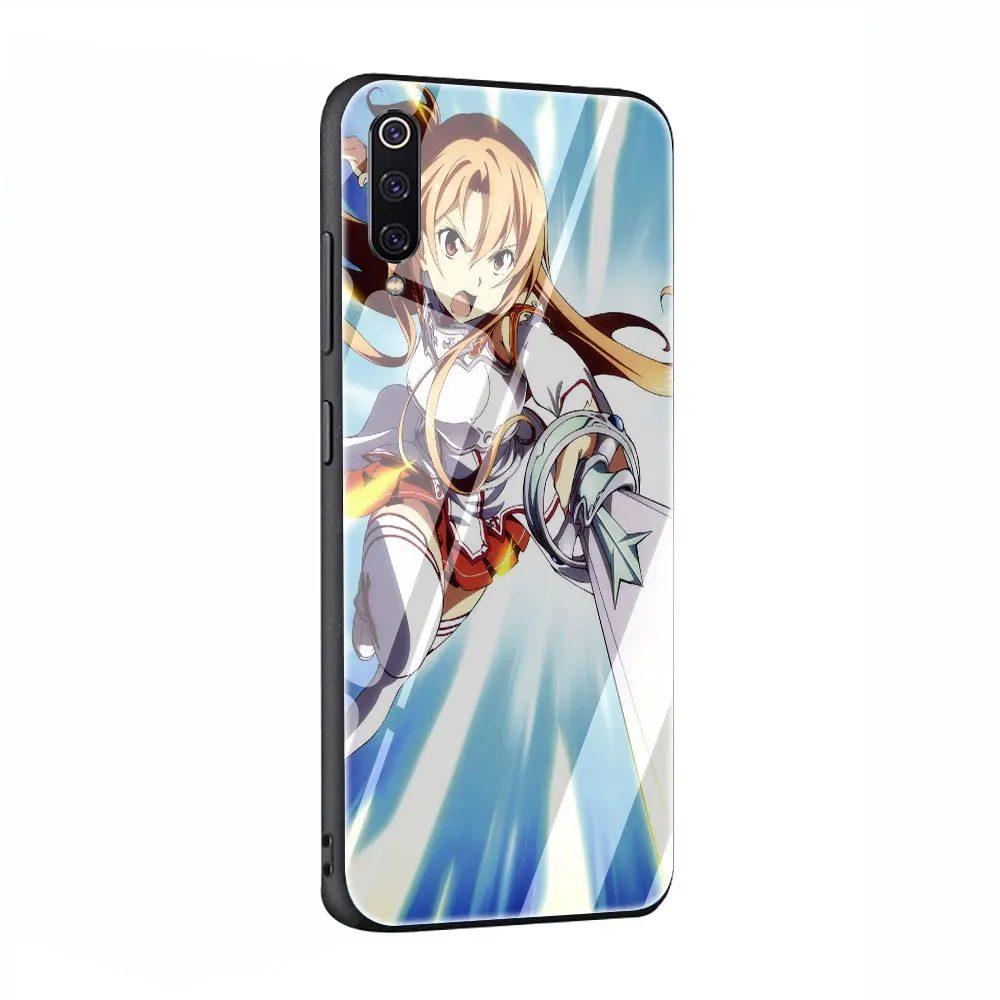 Мультяшный Меч Art Online Anim закаленное Стекло телефона Футляр для Redmi 4x 6A Примечание 5 6 7 Pro Xiaomi Mi 8 Lite A1 A2 5X6X9 - Цвет: G1