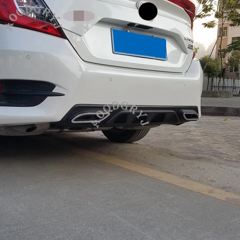 Задний диффузор для губ спойлер боди-комплекты подходит Honda 10th Gen Civic 4DR SEDAN 2016-2020