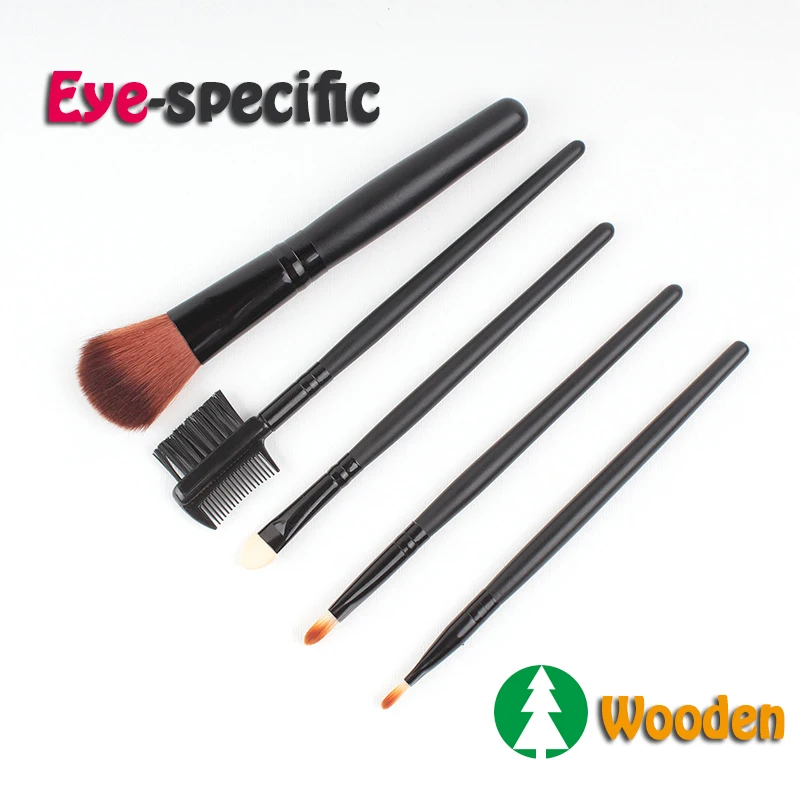 Wooden Black 20 шт., наборы кистей для макияжа, основа, пудра, Косметические румяна, тени для век, красота, блеск, макияж, брус, косметический набор инструментов для красоты - Handle Color: Wooden Black