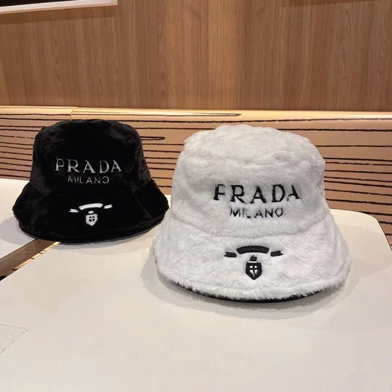 

Luxury Brand Bucket Hat Fashion Solid Color Winter Thick Warm Plush Women Bucket Hats Wool Fleece Ladies Panama Cap Sun Caps