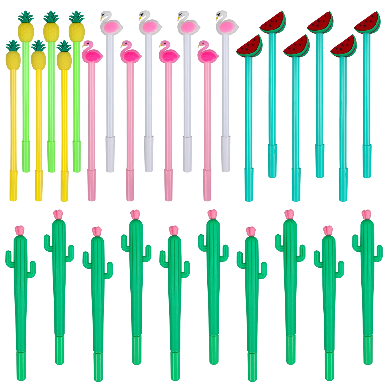 

Cactus Pens 30 PCS Fun Pens Black Gel Ink Pens Kawaii Cactus Signature Office Water Pen Stationery For Students