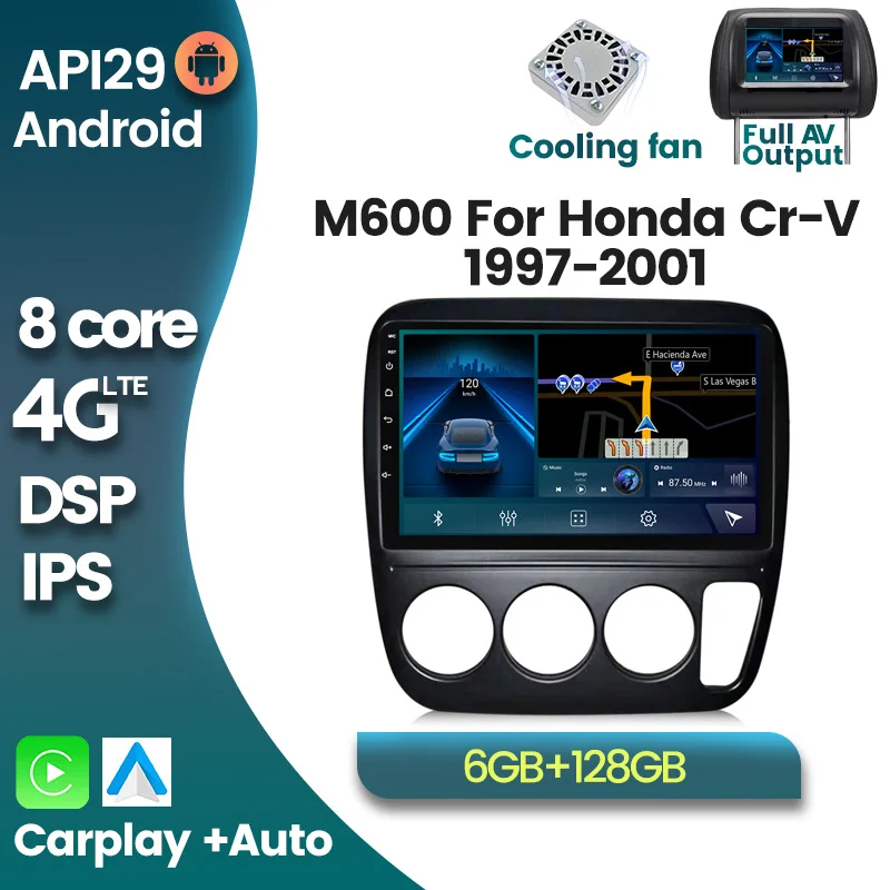

Android 10 6G + 128G DSP Авто DVD плеер для Honda CRV CR-V 1997-2001 GPS навигация авто радио Carplay