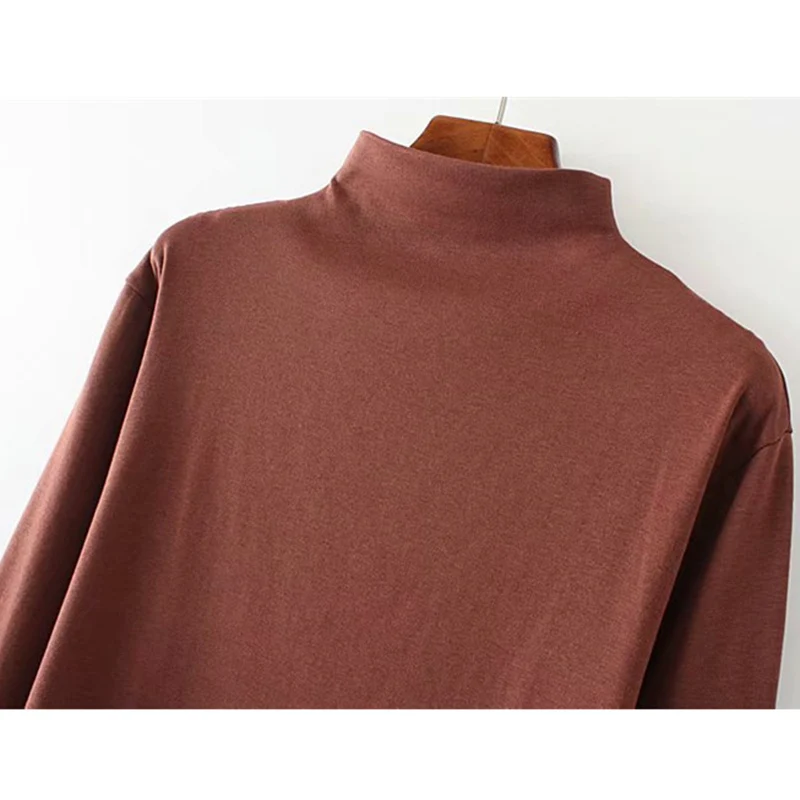 Женская футболка с длинным рукавом и высоким воротником модель G637 | одежда