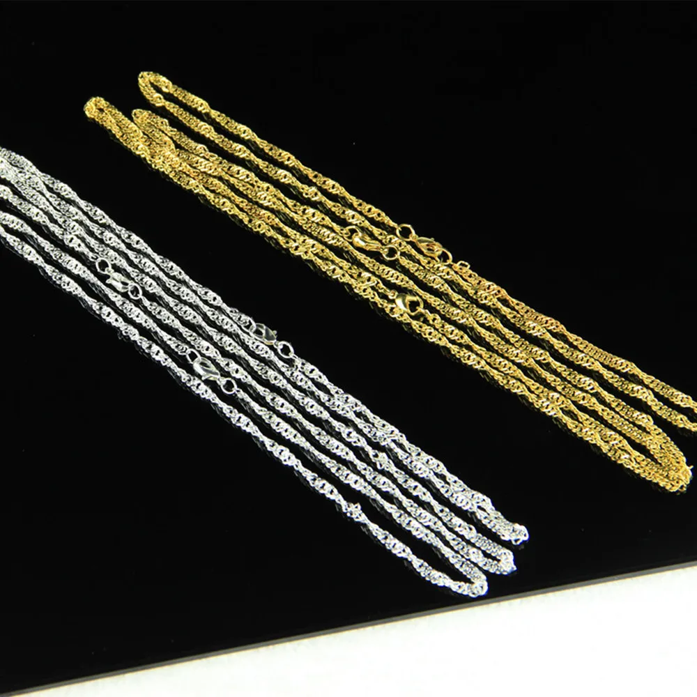 

20pcs Silver/Gold plated chain With Clasp Chain Finding 43cm,4mm