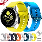Ремешок силиконовый для наручных часов, спортивный браслет для Samsung Galaxy Watch 3 41 мм 45 мм 42 мм Active 2 Amazfit Bip huawei Watch 2P