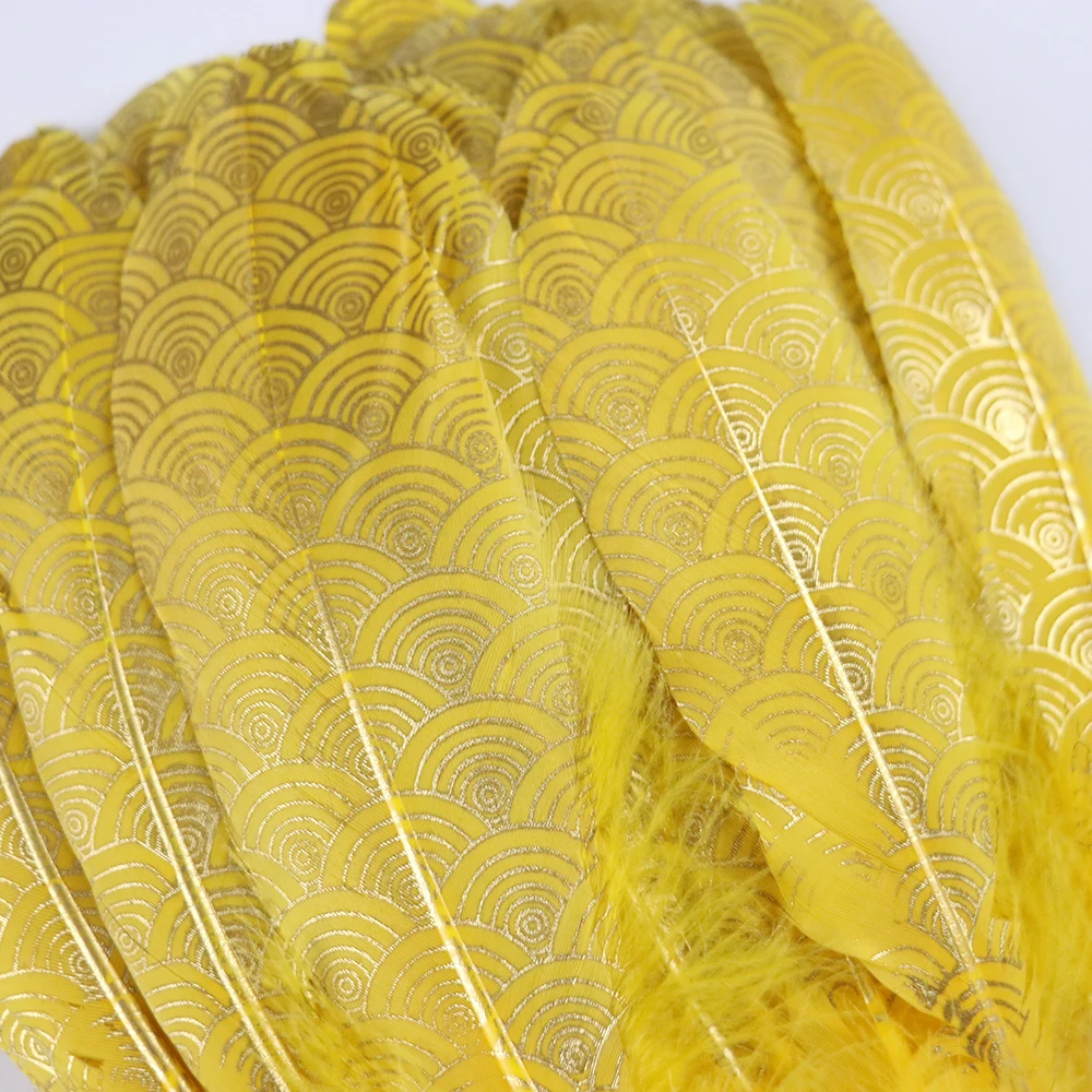 Красивый спрей Золотая Рыба весы шаблон гусиное перо DIY Ювелирные изделия