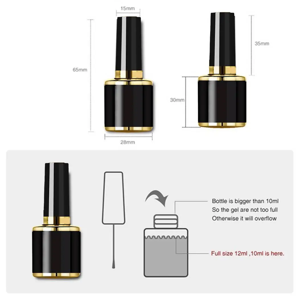 Женская мода блеск флуоресцентный ноготь лак для ногтей 10 мл водонепроницаемый